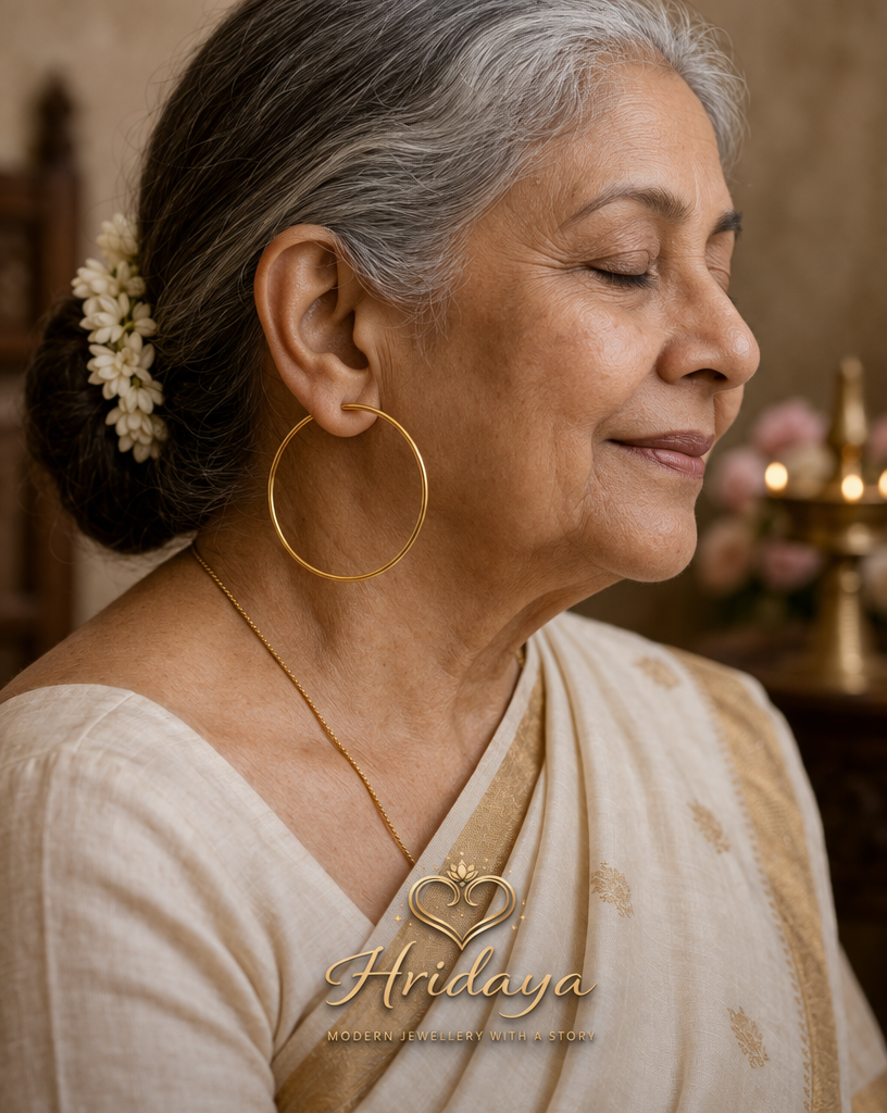 Hridaya Classic Gold Hoop Earrings