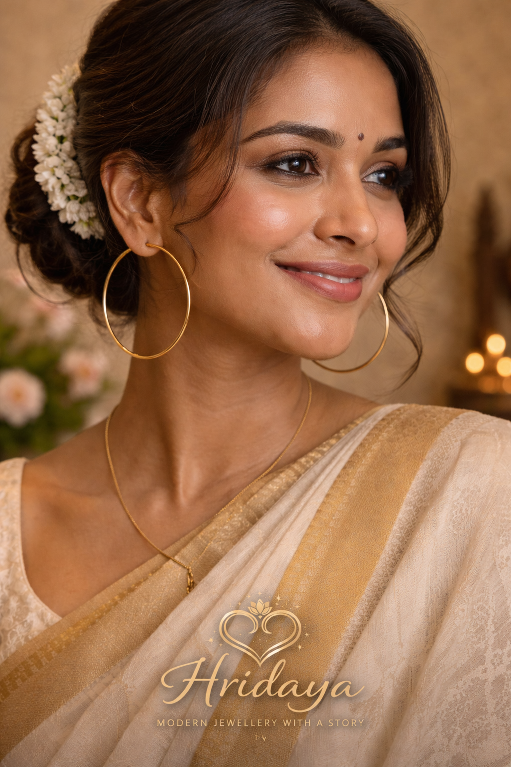 Hridaya Classic Gold Hoop Earrings