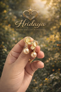 Hridaya Golden Pearl Drop Earrings