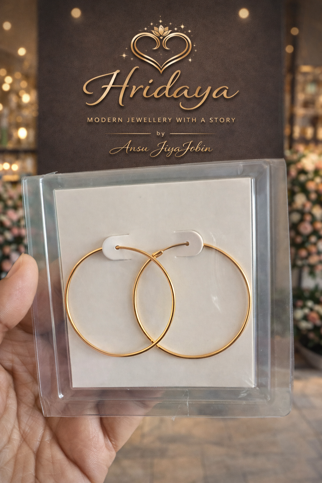 Hridaya Classic Gold Hoop Earrings