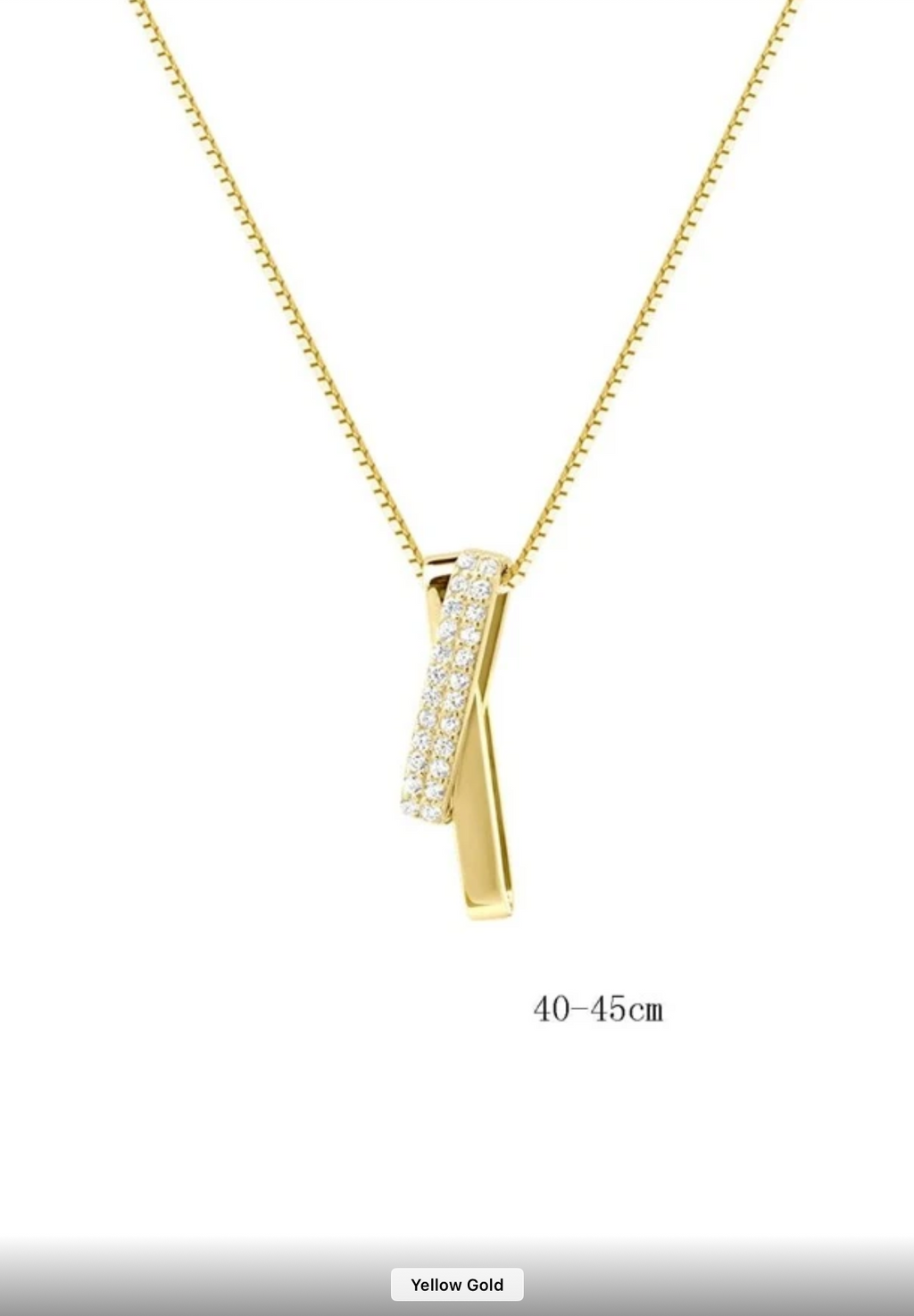 Hridaya Golden Elegance Crystal Bar Pendant Necklace
