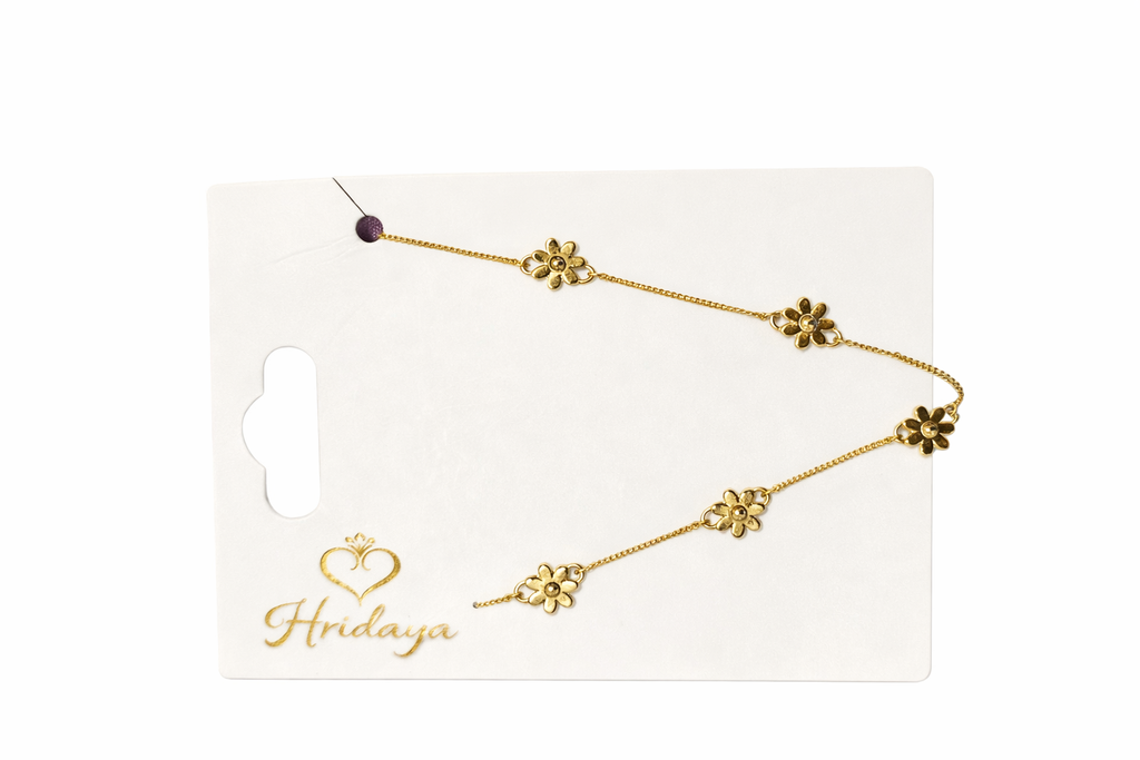 ✨ Hridaya – Elegant Gold Chain with Floral Charm