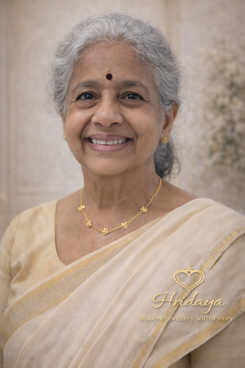 ✨ Hridaya – Elegant Gold Chain with Floral Charm